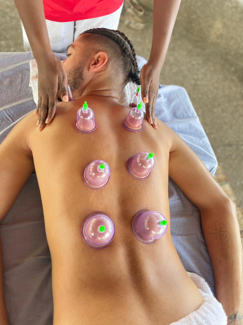 A Moonga therapeutic massage session